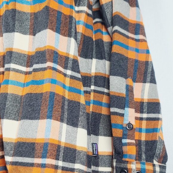 Patagonia Men's Multicolor Long Sleeve Fjord Midweight Flannel Shirt Size L - Picture 4 of 7